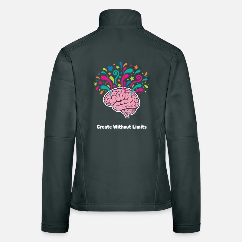 Mind Colors Brain Explosion Women's Softshell Jacket