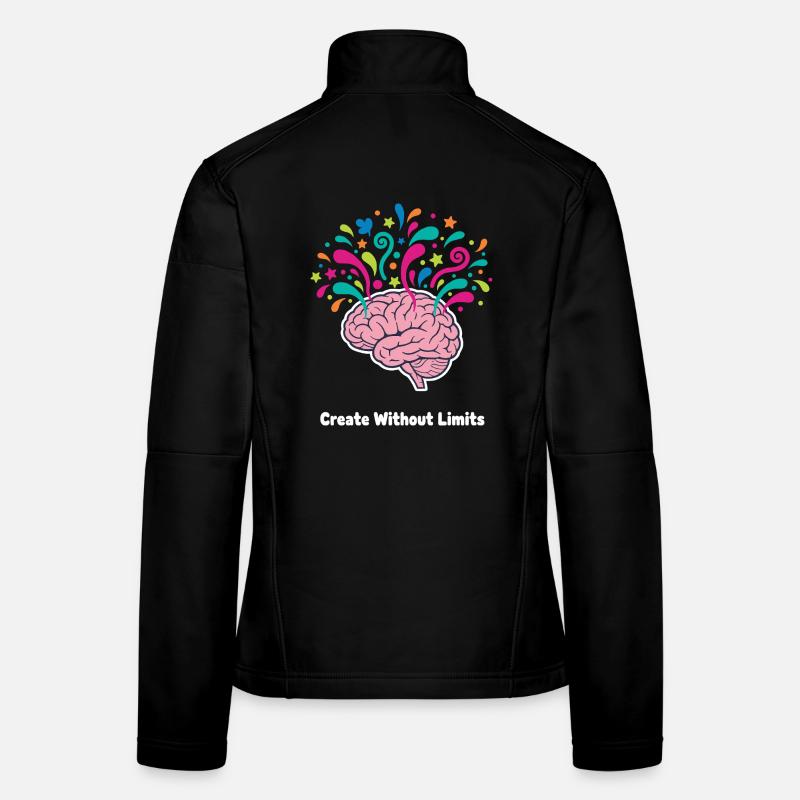 Mind Colors Explosion cérébrale Veste en tissu softshell Femme