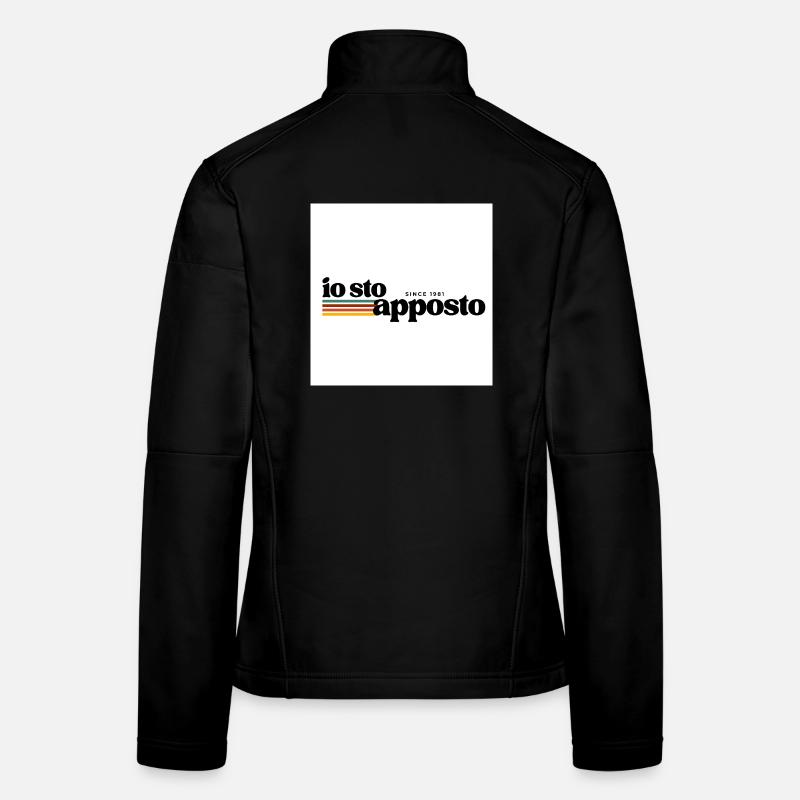 J’appose des rayures rétro Veste en tissu softshell Femme