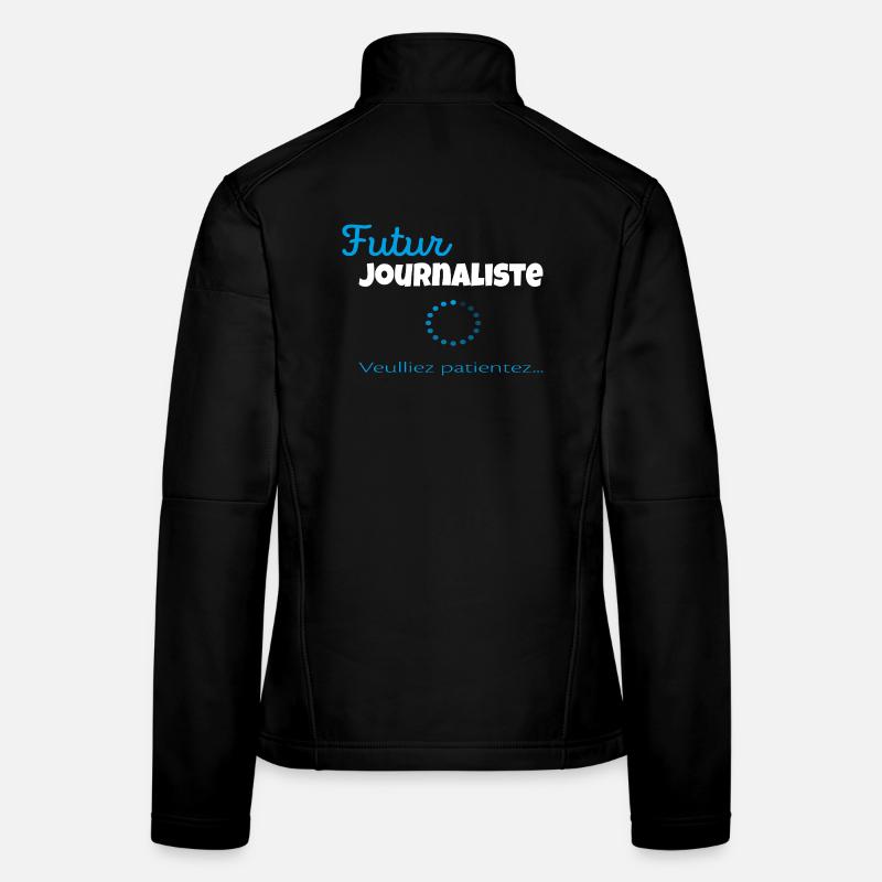 Future Journalist – Please Wait - Women's Softshell Jacket - black