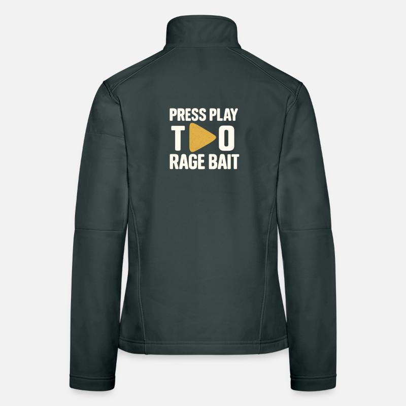 Press Play Wutköder, lustiger Spruch Frauen Softshelljacke