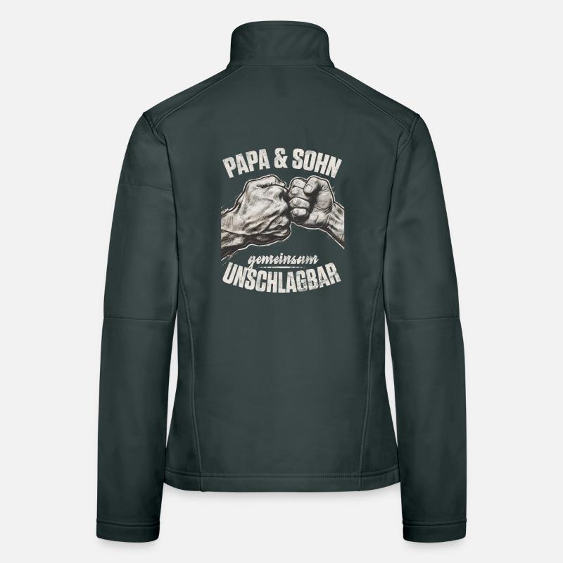 Dad and son Faust together unbeatable Women's Softshell Jacket