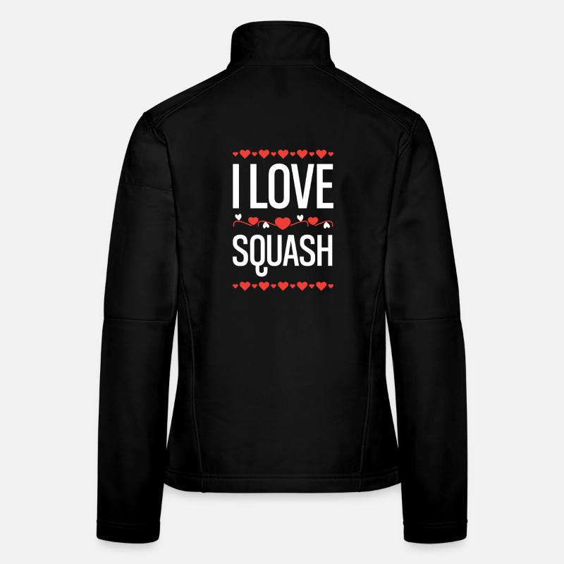 I Love Squash Herz Design Frauen Softshelljacke