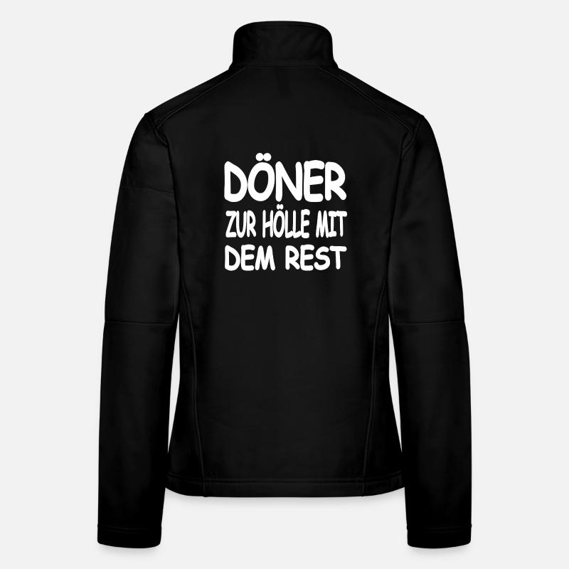 Döner - Frauen Softshelljacke - Schwarz