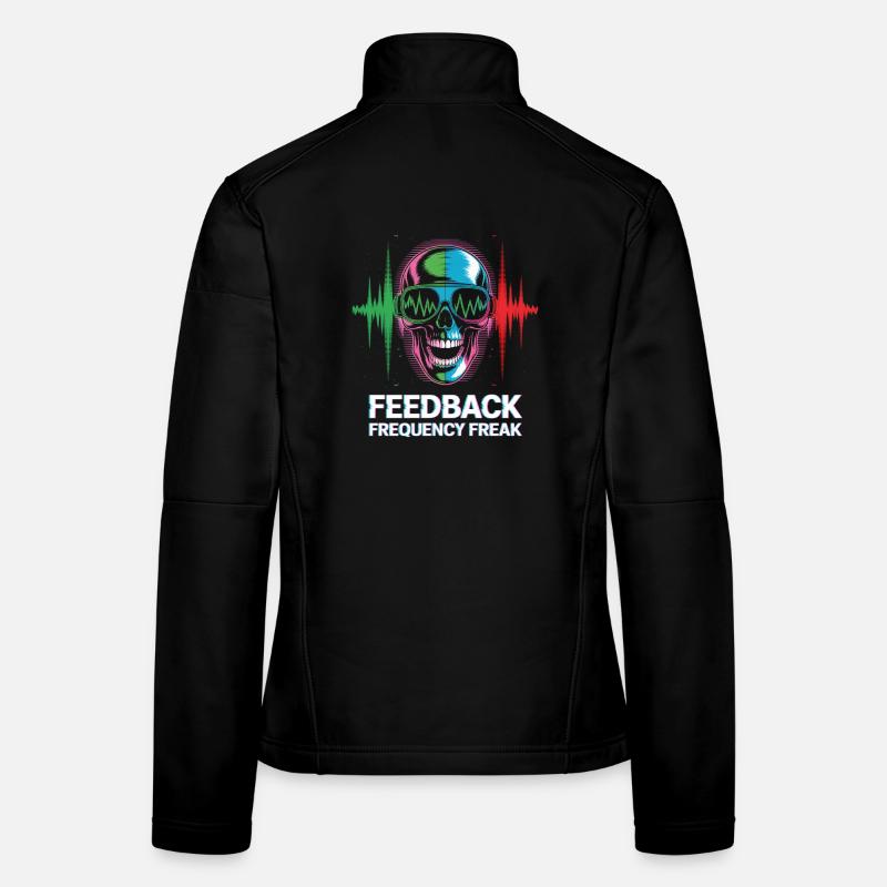 Fréquence de rétroaction Freak Musique punk rock Veste en tissu softshell Femme