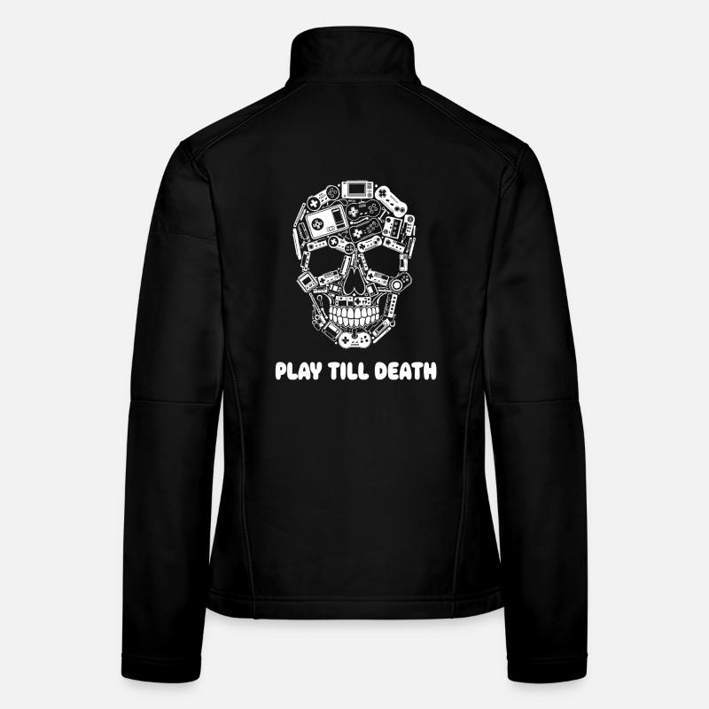 Play Till Death Skull from Controllers Women's Softshell Jacket