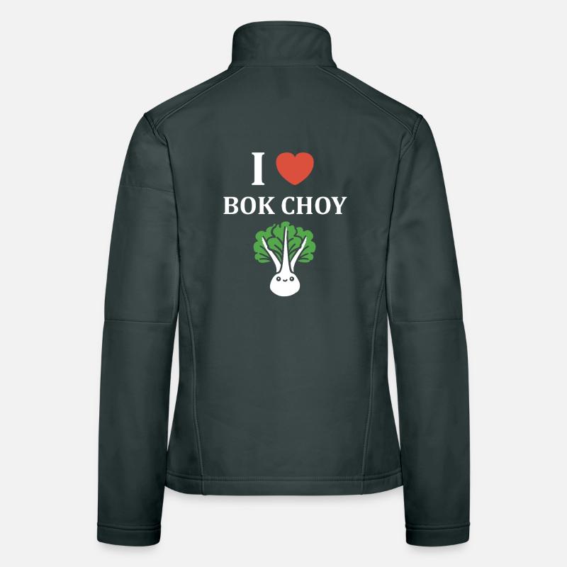 J'aime Bok Choy Tee Vert Veste en tissu softshell Femme