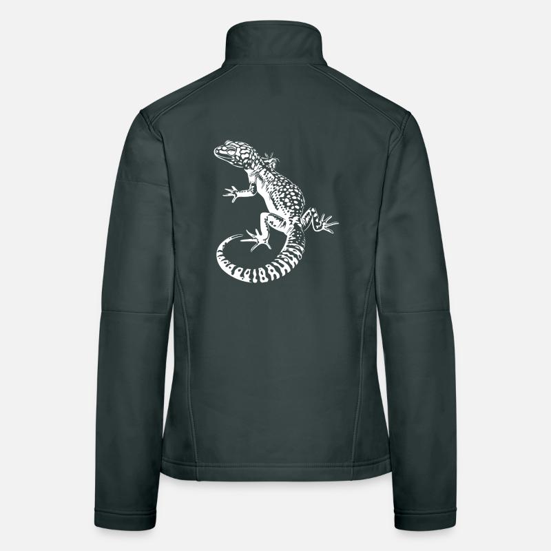 Gecko Leopardgecko Kontrast Frauen Softshelljacke