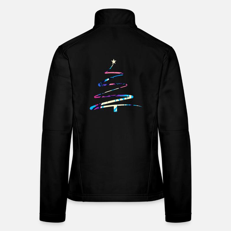Weihnachtsbaum One-Line Design – Modern & Bunt Frauen Softshelljacke
