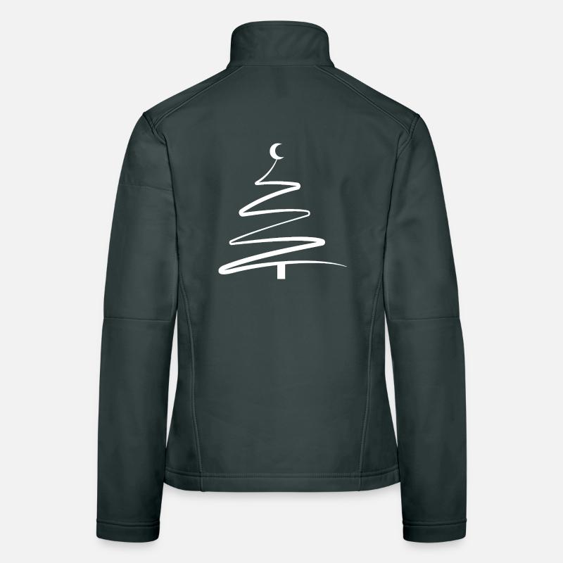 Sapin de Noël One-Line – Minimaliste et élégant Veste en tissu softshell Femme