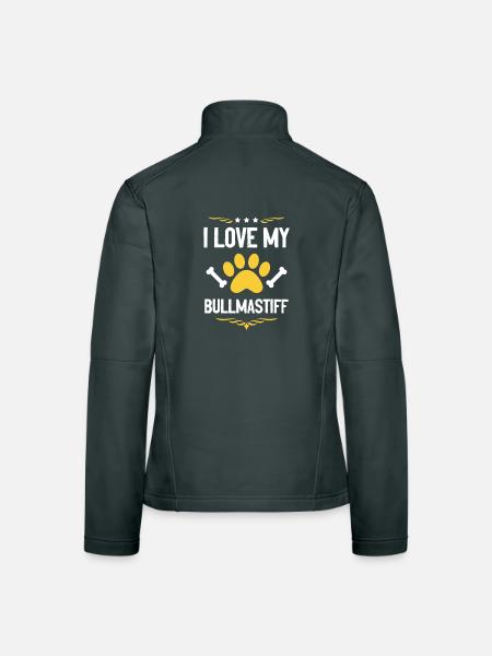 J’adore Bullmastiff - Veste en tissu softshell Femme - noir - Dos