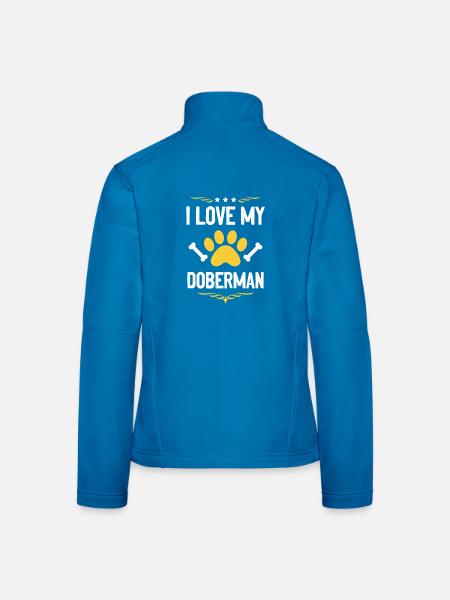 Doberman Lover Motif - Veste en tissu softshell Femme - noir - Dos