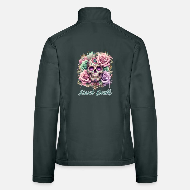 Flowers Skull Beauty Bloom Women's Softshell Jacket