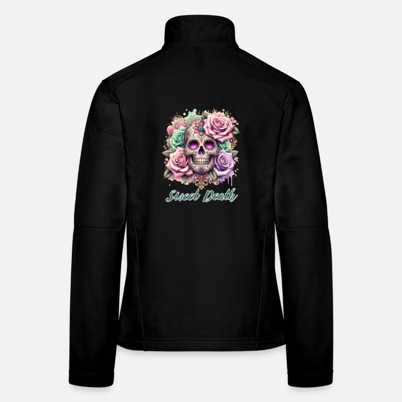 Blumen Schädel Schönheit Blühen Frauen Softshelljacke