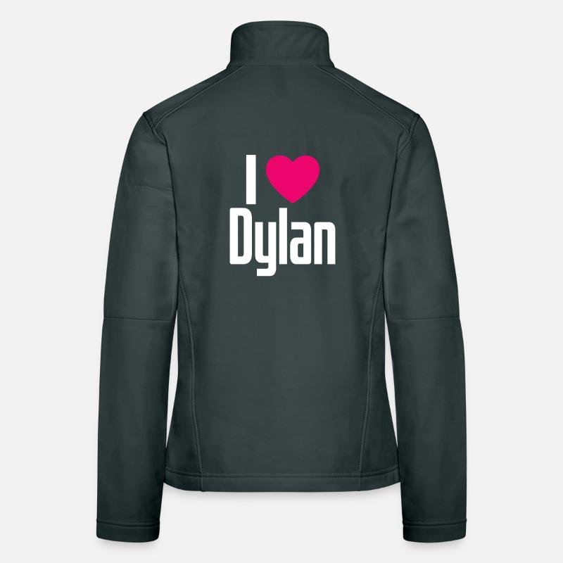 J’aime Dylan Pink Heart J’adore Dylan Veste en tissu softshell Femme