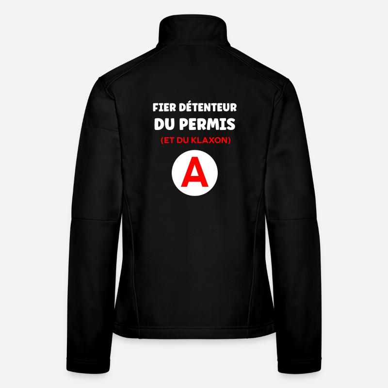 Humour permis de conduire Veste en tissu softshell Femme