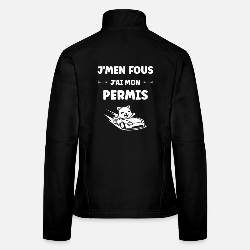Humour permis de conduire Veste en tissu softshell Femme