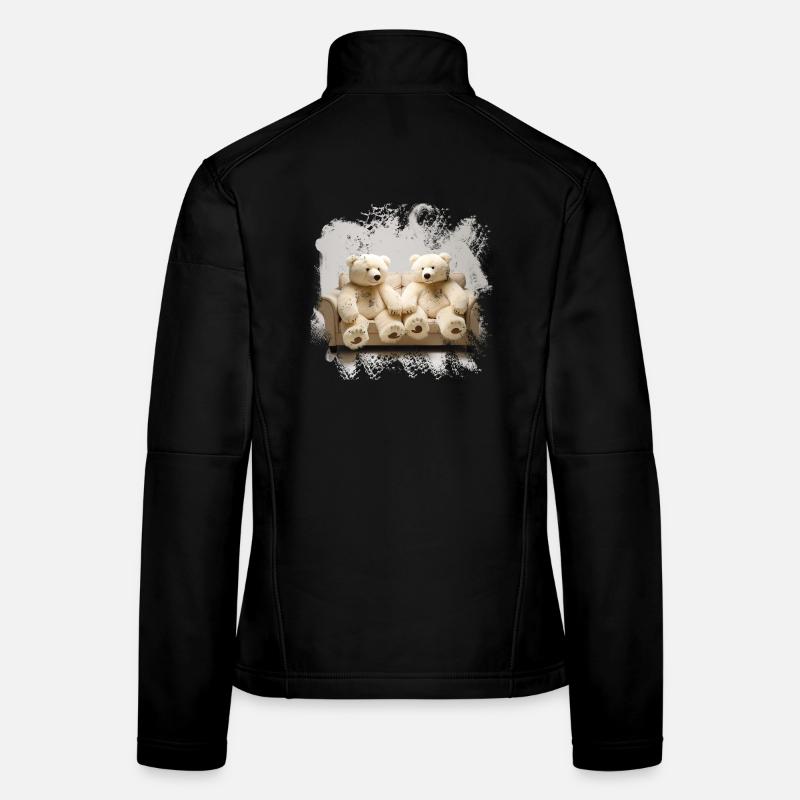 Ours câlins sur le duo de canapés Veste en tissu softshell Femme
