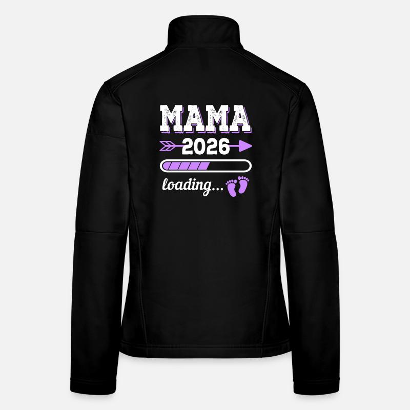 Mama 2026 Loading Schwangerschaft Geschenkidee Frauen Softshelljacke
