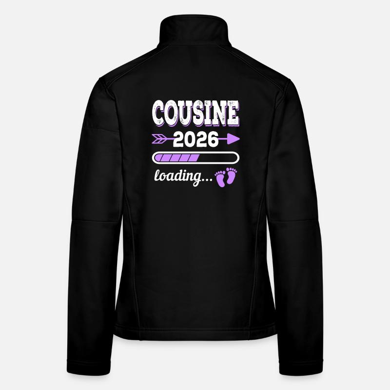 Cousine 2026 Loading Schwangerschaft Geschenkidee - Frauen Softshelljacke - Schwarz