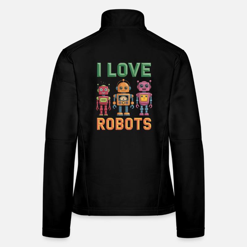 Retro Robot Women's Softshell Jacket