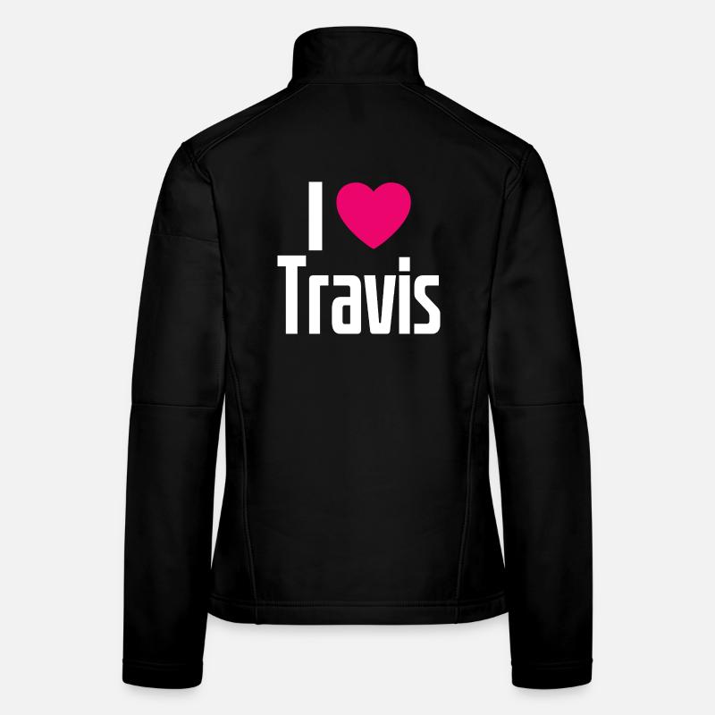 J’aime Travis Pink Heart J’aime Travis Veste en tissu softshell Femme
