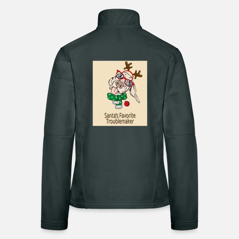 Le trublion préféré du Père Noël – Funny Dog Veste en tissu softshell Femme