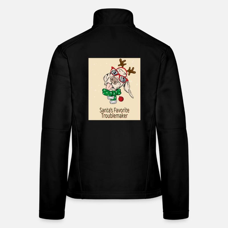 Le trublion préféré du Père Noël – Funny Dog Veste en tissu softshell Femme