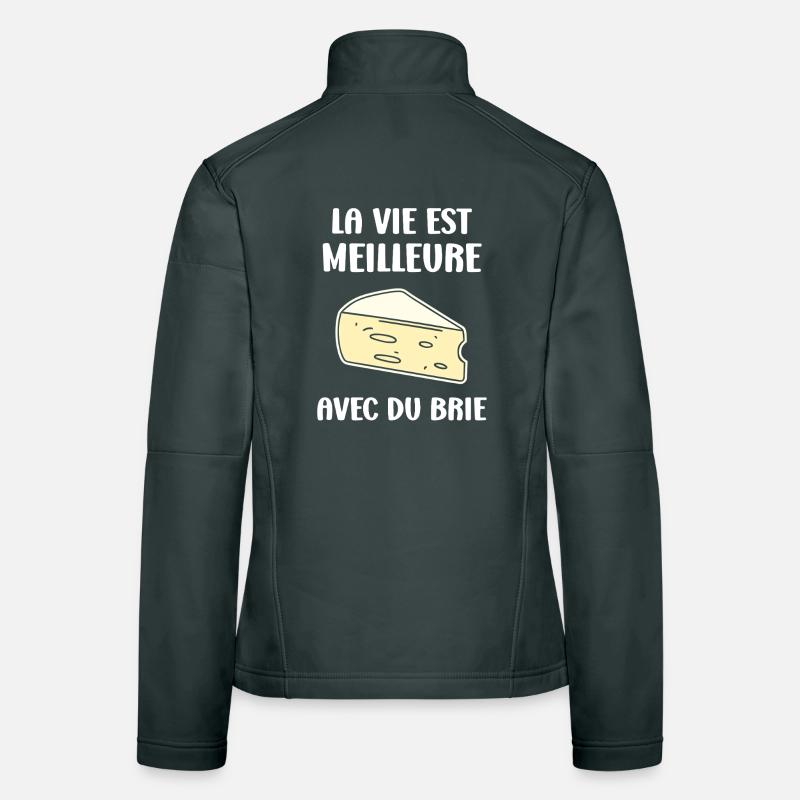 Humor brie cheese Women's Softshell Jacket
