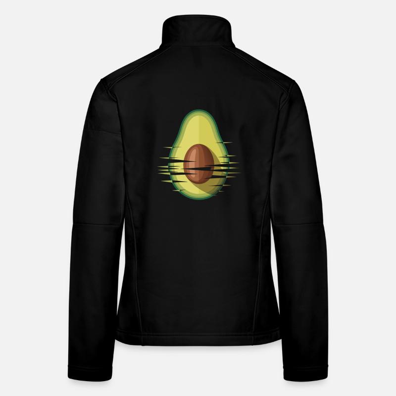 Graphique Avocado Glitch Veste en tissu softshell Femme