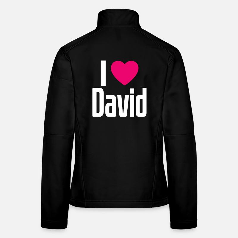 J’aime David Coeur rose J’aime David Veste en tissu softshell Femme
