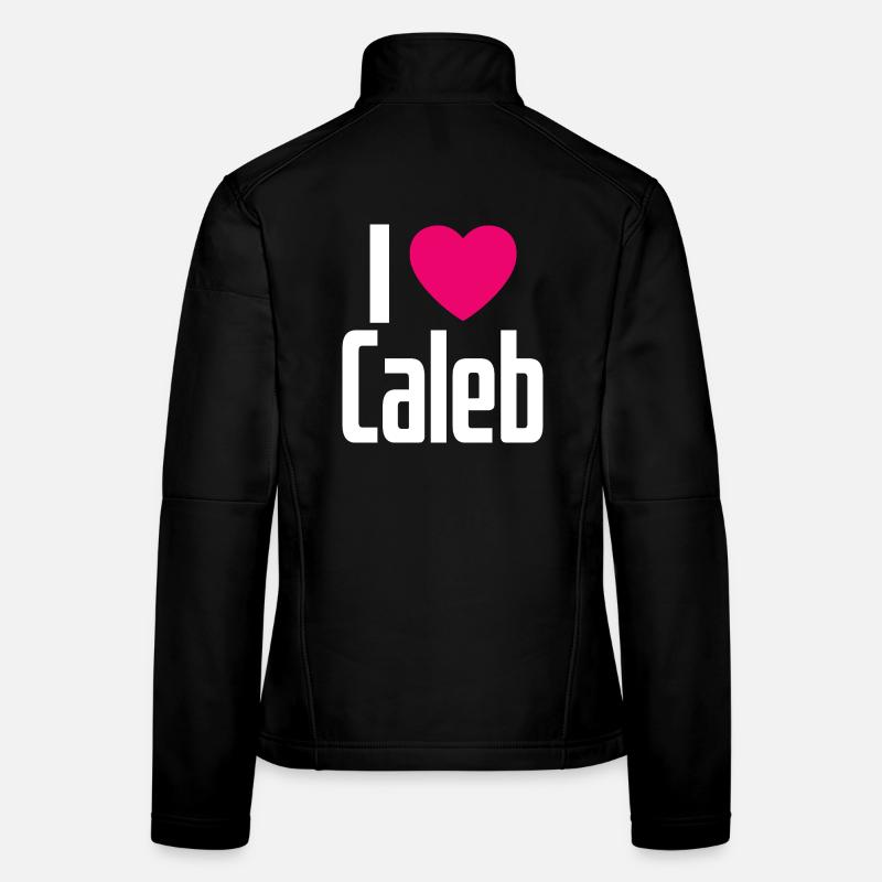 I Love Caleb Pinkes Herz Ich liebe Caleb Frauen Softshelljacke