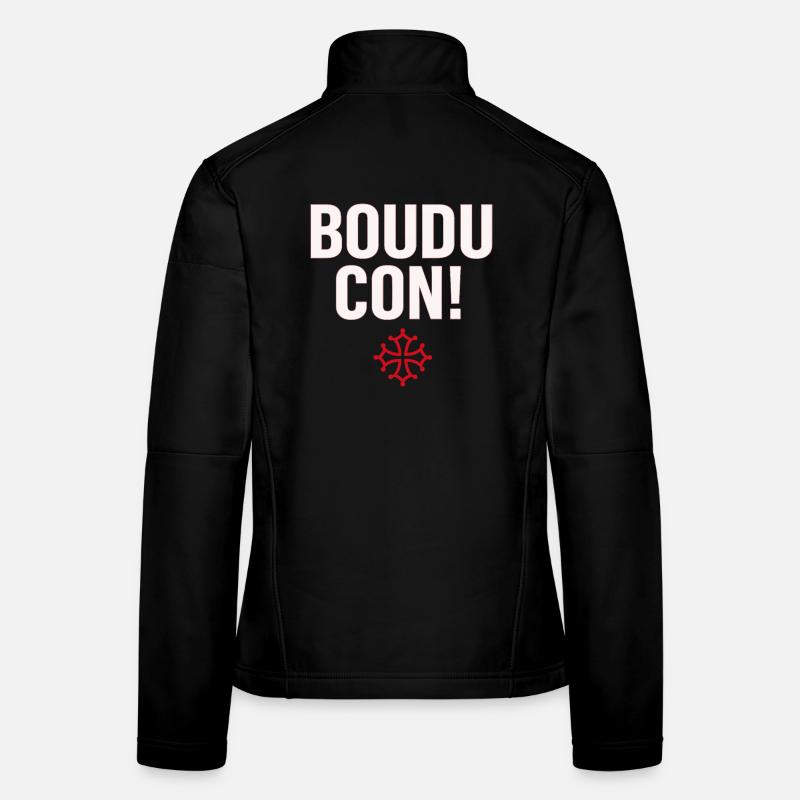 Boudu con ! Veste en tissu softshell Femme
