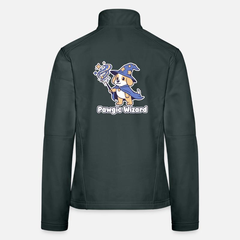 Pawagic Wizard Magic Dog Women's Softshell Jacket