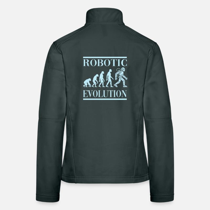 Robot Evolution Progress Human Future Women's Softshell Jacket