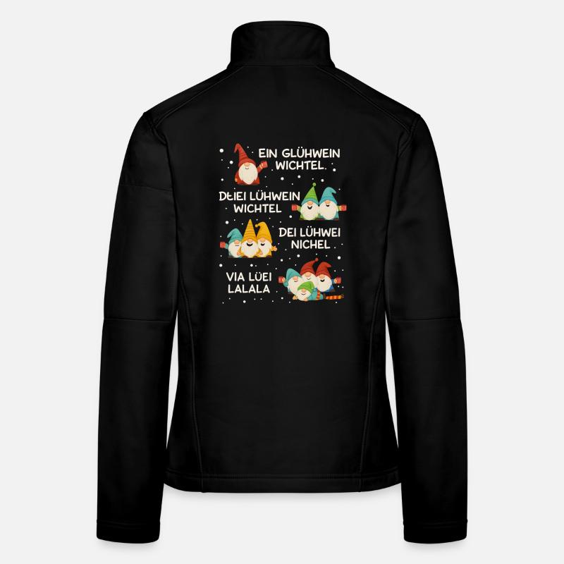 Fusselviecher Un vin chaud, deux nains de vin chaud Veste en tissu softshell Femme