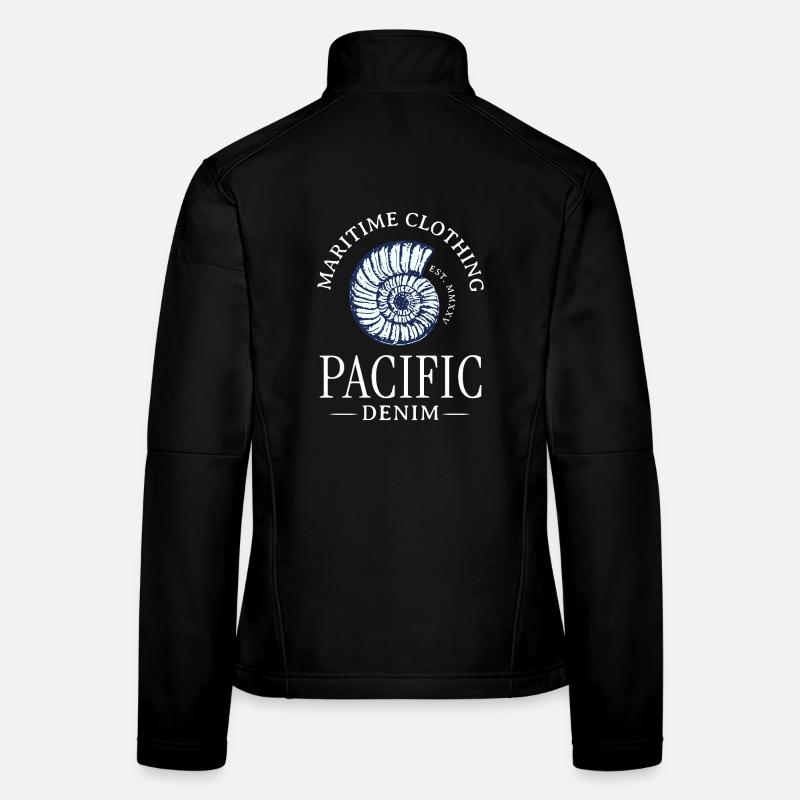 Nautical Shell Spiral Print Women's Softshell Jacket