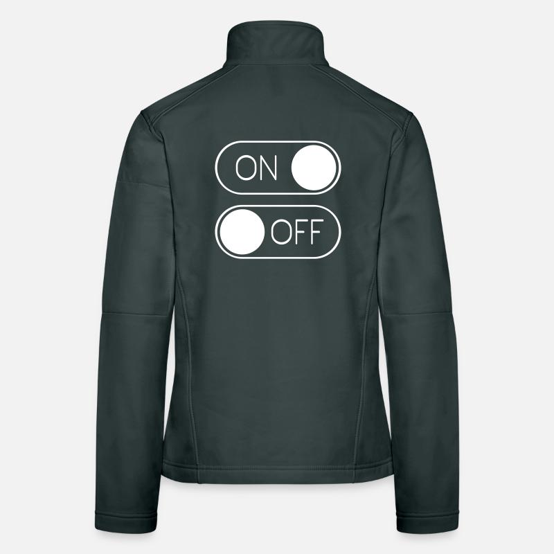 Toggle Graphic On Off Switch Women's Softshell Jacket