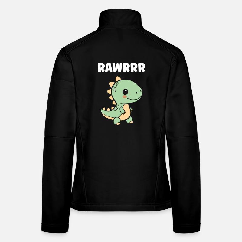 Mignon Petit dinosaure Veste en tissu softshell Femme