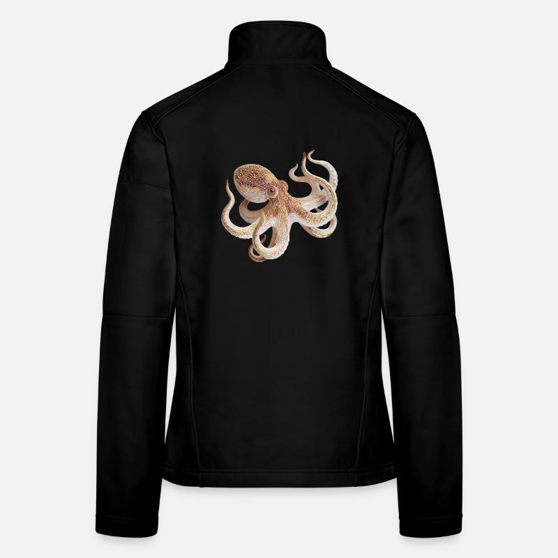 Oktopus Netzmuster – Maritimer Stil Frauen Softshelljacke