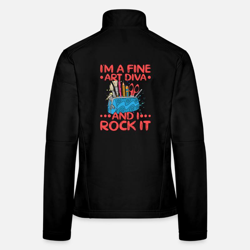 Artist Painter Art Diva & I Rock It Gift Idea Women's Softshell Jacket