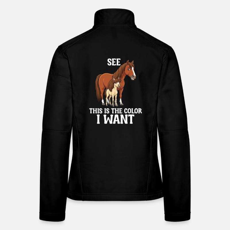 Humour Cheval Cavalier Équitation Veste en tissu softshell Femme