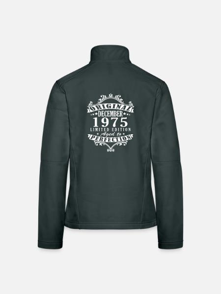 Décembre 1975 Jubilé 1975 Légendes Décembre - Veste en tissu softshell Femme - noir - Dos