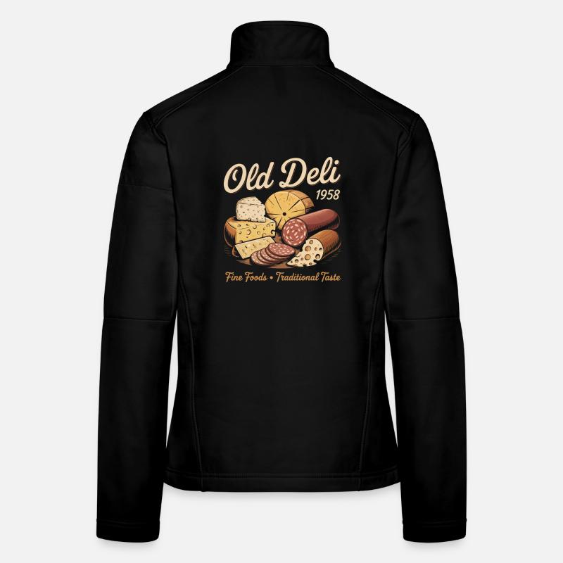 Vintage Feinkost Werbung Frauen Softshelljacke