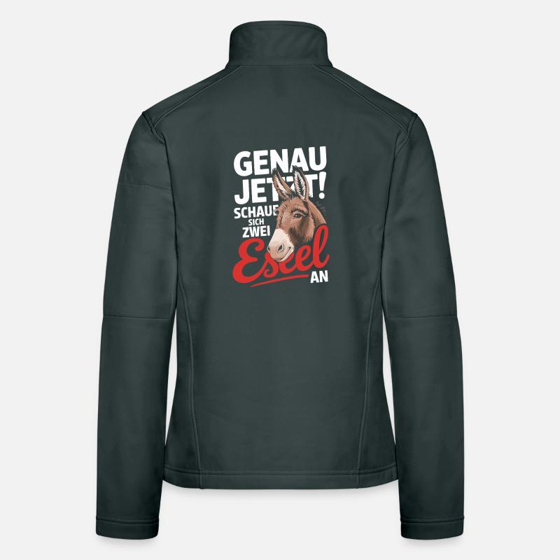 Right now look at two donkeys Funnier Women's Softshell Jacket