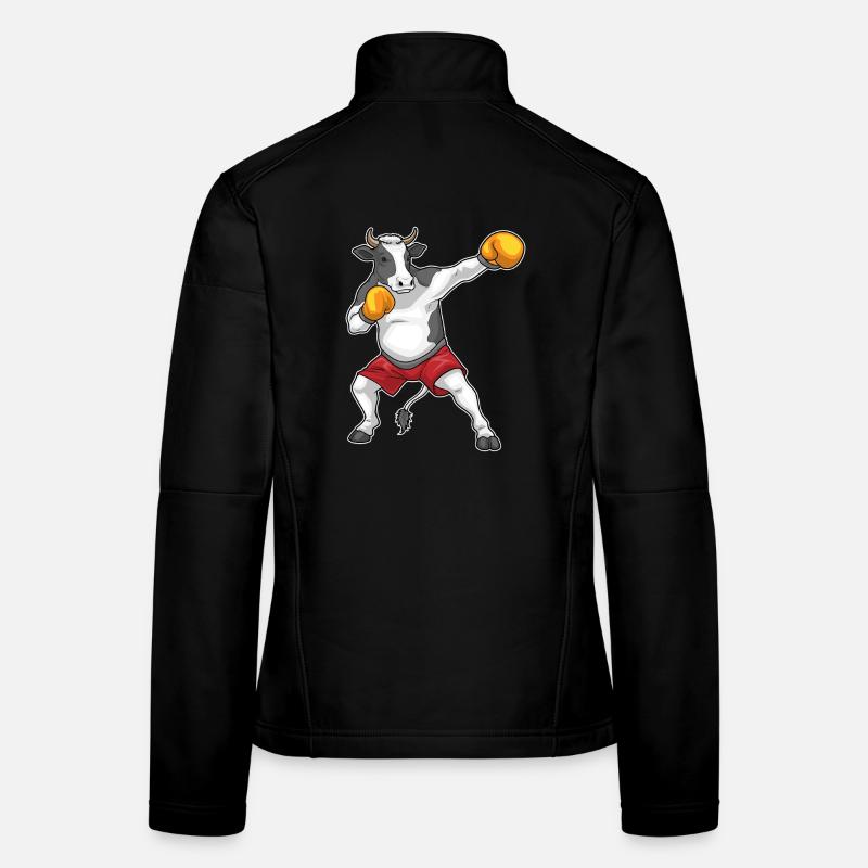 Kuh Boxer Boxhandschuhe Boxen Frauen Softshelljacke