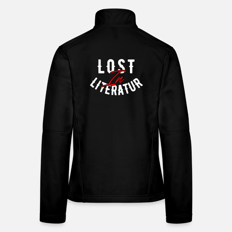 Typographie – Perdue dans la littérature Veste en tissu softshell Femme