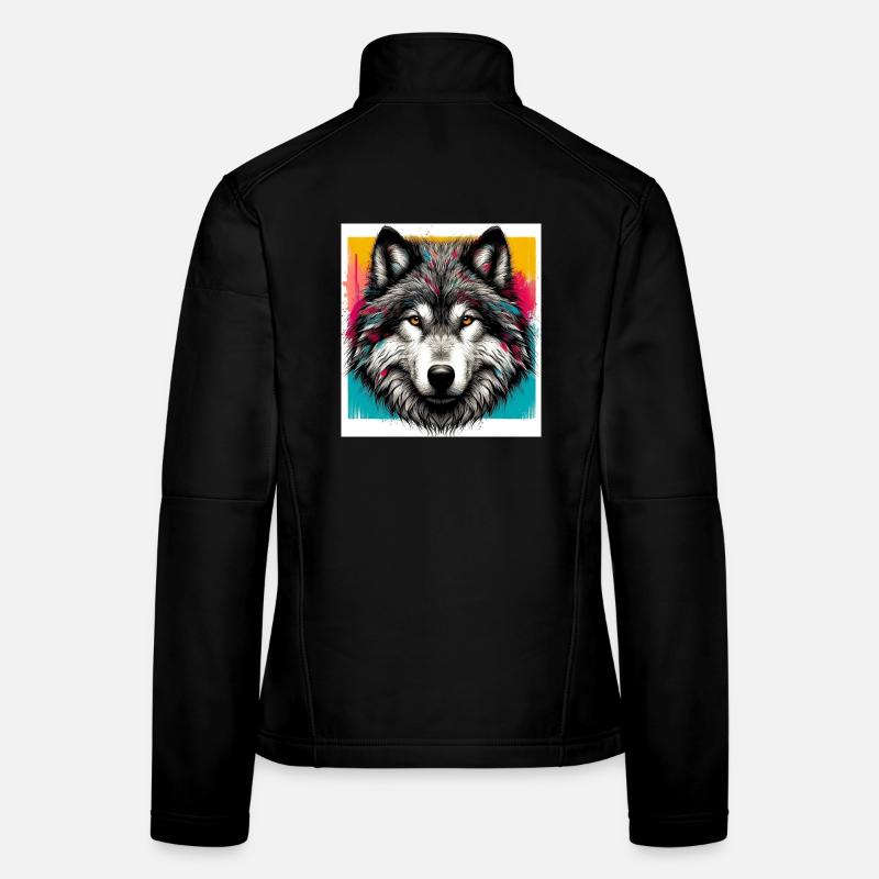 Wolf - Frauen Softshelljacke - Schwarz