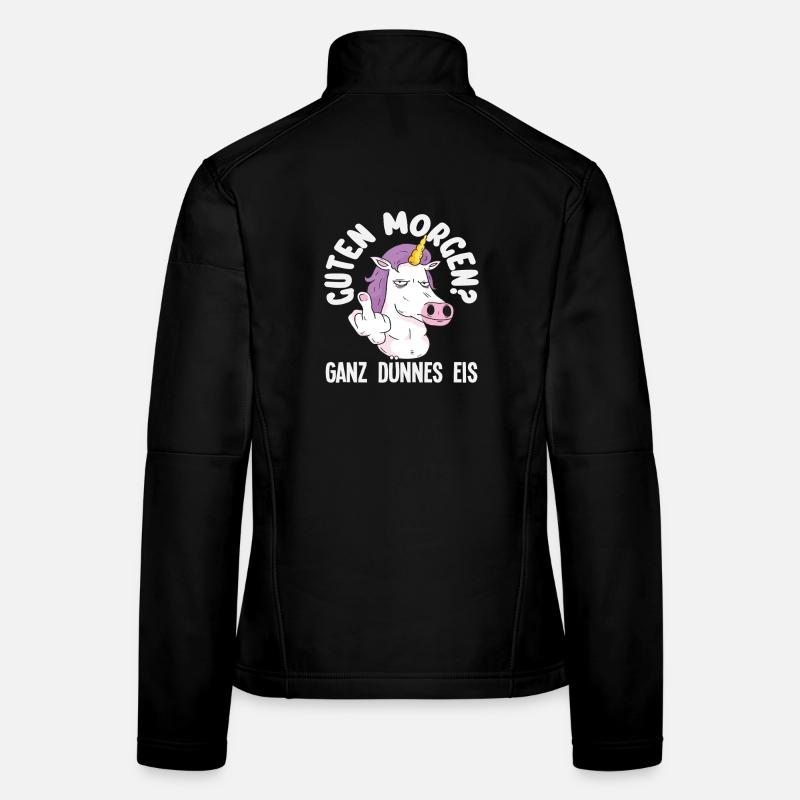 Guten Morgen Ganz dünnes Eis Einhorn Frauen Softshelljacke