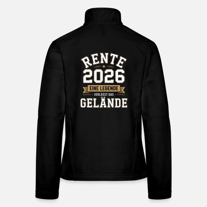 Rente 2026 Eine Legende - Frauen Softshelljacke - Schwarz
